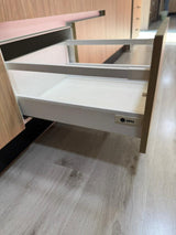 Cajón Metálico Blanco Frente Madera Altura 183mm