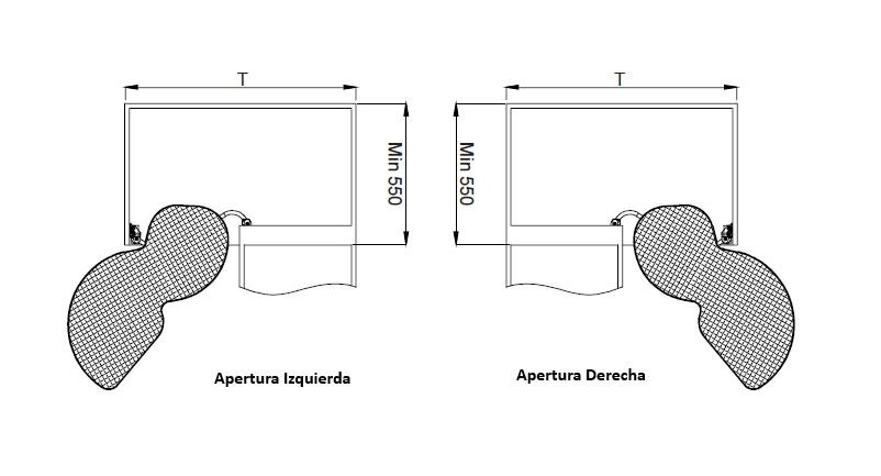 Esquinero extraíble tipo riñón - Antracita