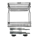 Especiero extraíble para Cocina grafito 300mm cierre suave
