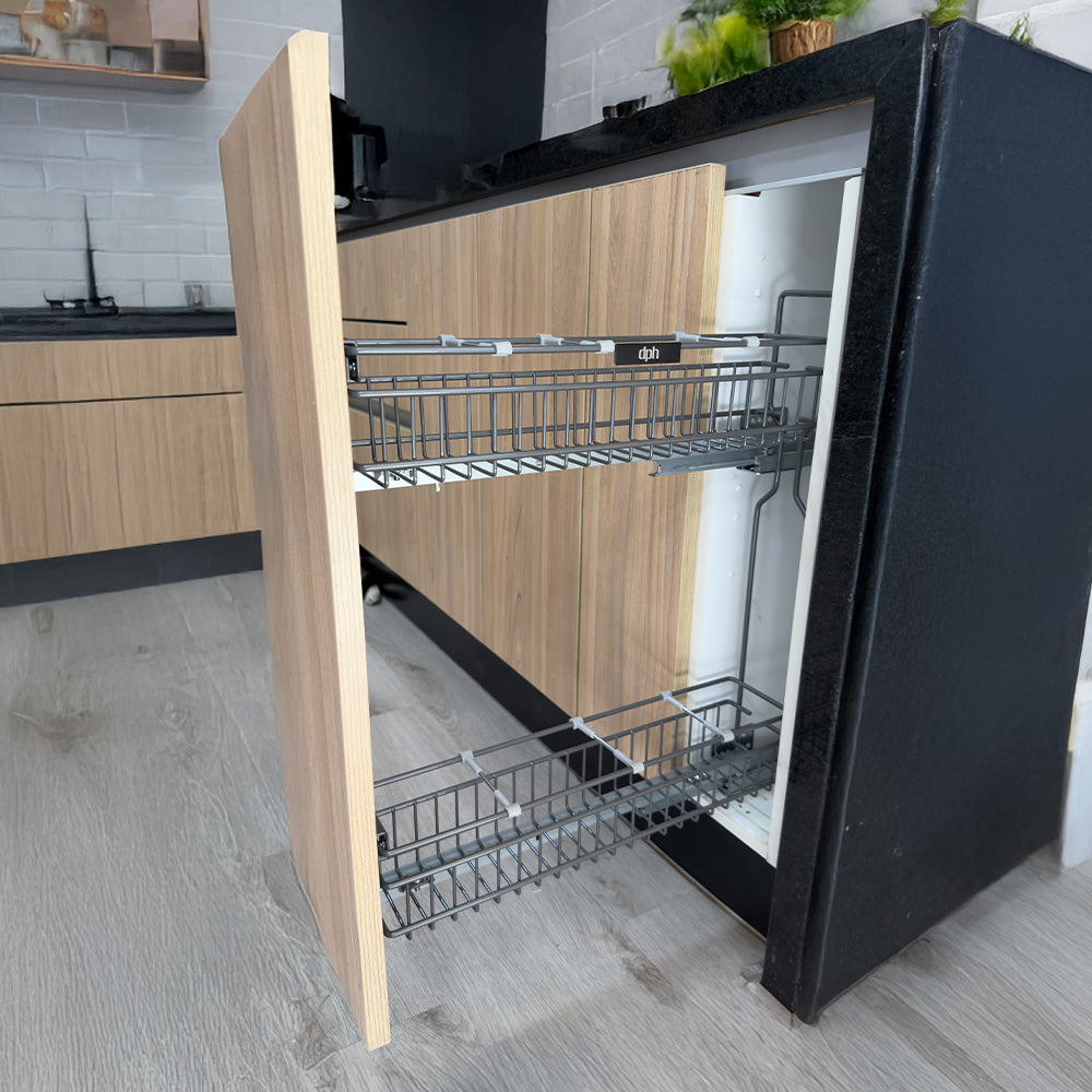 Especiero extraíble para Cocina grafito 150mm cierre suave