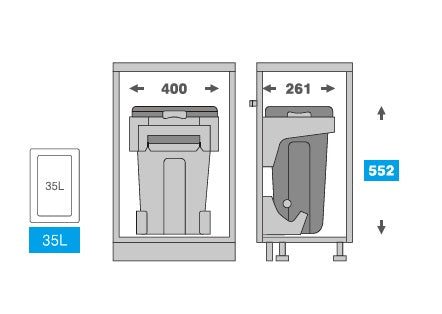 Basurero tolva 1 contenedor
