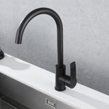 Llave Monomando Lavaplatos Acero Inoxidable Cuello Cisne