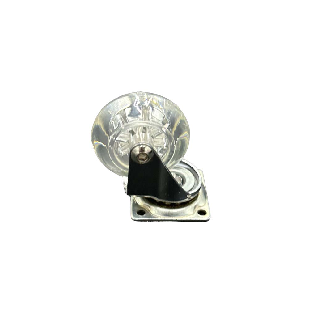 Rueda PU transparente sin freno