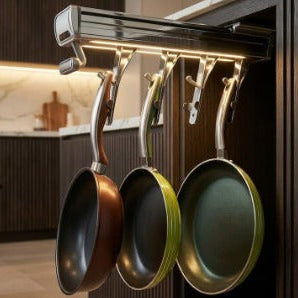 Rack organizador extraíble para sartenes